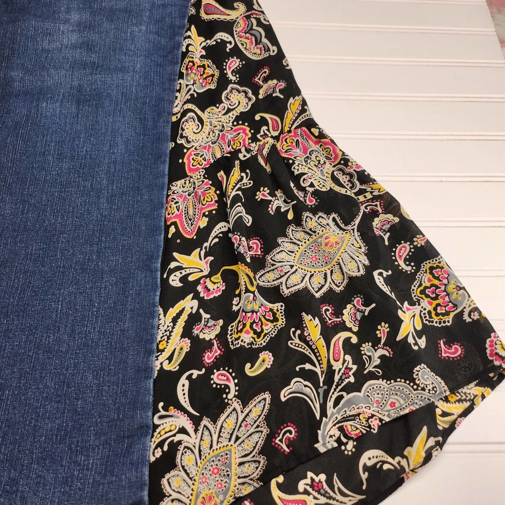 Floral Patchwork Flare Jeans - image 3